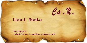 Cseri Menta névjegykártya